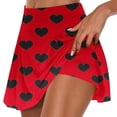 thumbnail image 1 of LOVZFMLL Jupes de Tennis Plissées d'Été pour Femmes Jupe Courte Athlétique Extensible Yoga Faux Deux Pièces Rouge S, 1 of 5