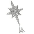 thumbnail image 3 of Gregiular Silver Glitter Bethlehem Star Tree Topper for Xmas Tree, 3 of 5