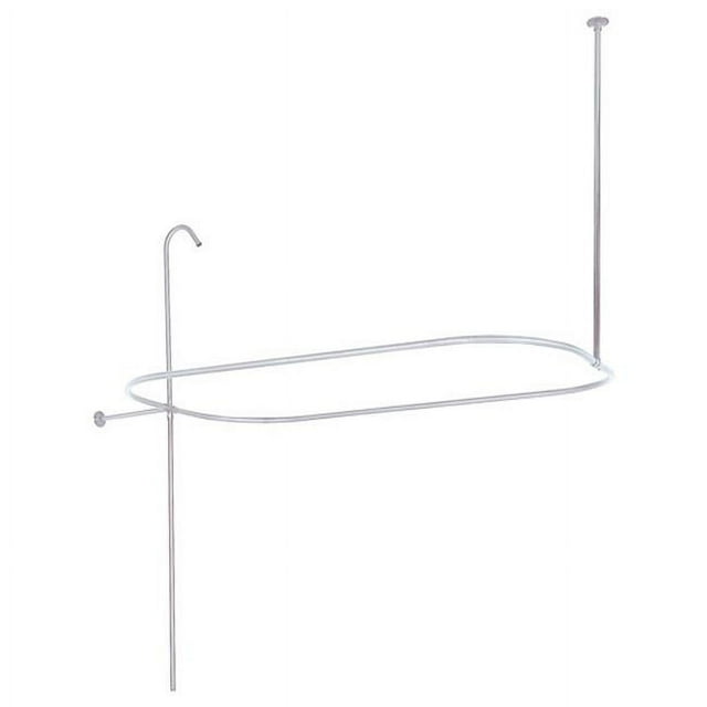Kingston Brass ABT1040-1 Oval-Shape Shower Riser With Enclosure - Polished Chrome