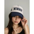 thumbnail image 3 of Vintage Two-Tone Women's Baseball Cap, Mommin Trucker Hat for Women & Men, Adjustable Baseball Cap, Mother Day Ponytail Hat, 3 of 15