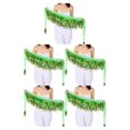 thumbnail image 1 of Maytalsory Durable And Firm Lightweight Hip Scarf For Belly Dance Performances Waist Automatic Adjustment light green 5Set, 1 of 6