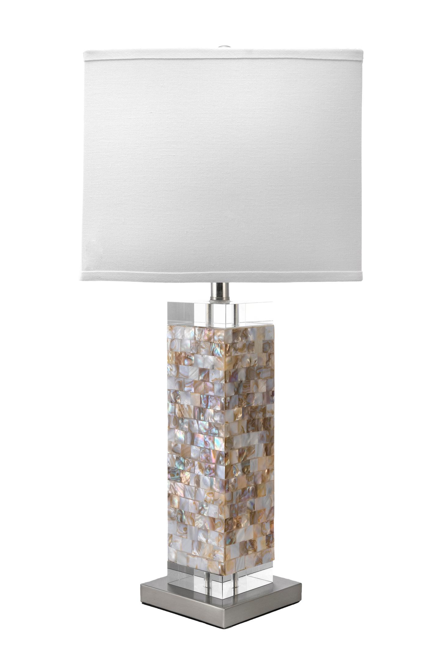 shell mosaic table lamp