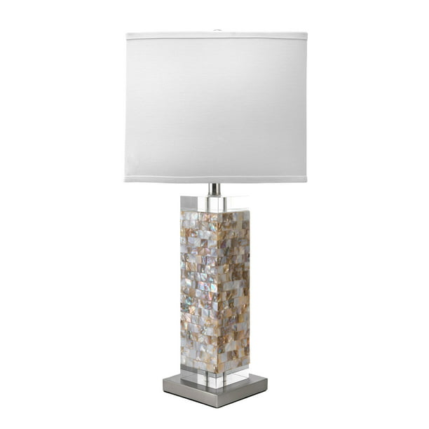 29 Inch Mosaic S Prism Linen Shade, Glass Prism Table Lamp Shade