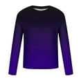thumbnail image 5 of Blusas y camisas de manga larga con cuello redondo para hombre, blusa informal de manga larga con cuello redondo y estampado, blusa de poliéster para hombre, 5 of 5
