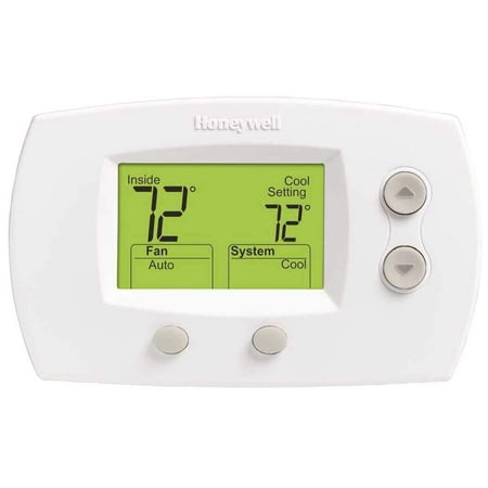 Pro 5000 Two Heat/One Cool Non-Programmable Digital Thermostat, White ...