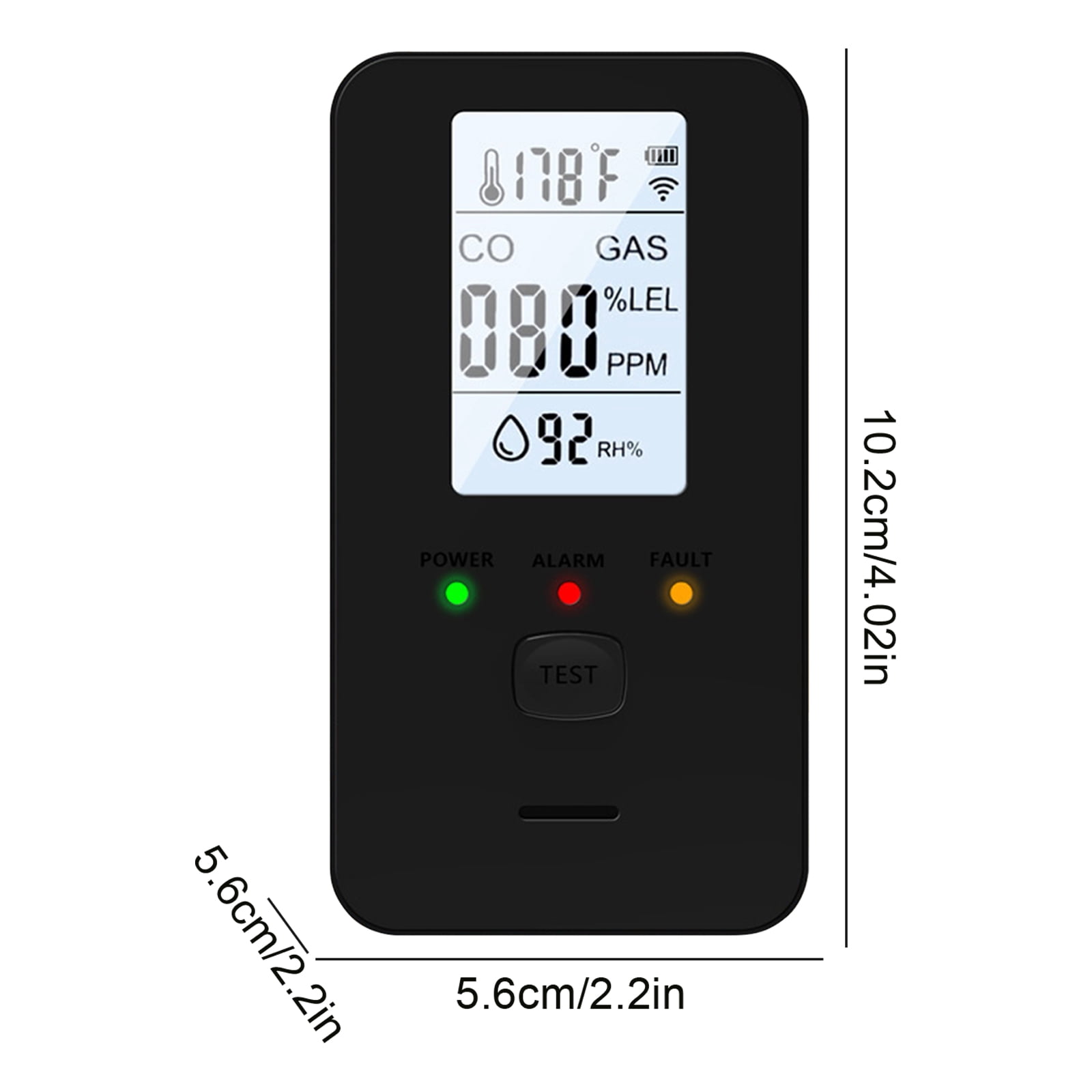 4-in-1-Gas-Carbon-Monoxide-Detectors,Plug in CO,Plug-in – Multi-Gas Protection, Accurate CO, Temperature & Humidity Monitoring, 4-in-1 Real-time Monitoring & Display with Temperature & Humidity