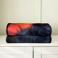 thumbnail image 4 of Skeleton Throw Blanket Baby 30x40 Watercolor Red Orange Gradient Sunset Fleece Blanket for Kids Teens Adults Gothic Style Horror Halloween Theme Flannel Blanket for Housewarming, 4 of 6