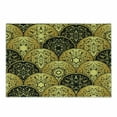 thumbnail image 1 of Mandala Cutting Board, Overlapping Round Shapes Scale Retro Revival Fashion with Art Elements, Decorative Tempered Glass Cutting and Serving Board, Small Size, Yellow and Black, by Ambesonne, 1 of 1