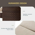 thumbnail image 5 of SOLAURA 5-Piece Patio Furniture Outdoor Half-Moon Sectional Sofa Set Patio Brown Wicker Conversation Set with Beige Cushions & Glass Coffee Table, 5 of 7