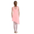 thumbnail image 2 of TiaoBug Girls Sequins Sleeveless Lyrical Irregular Leotard Dress Modern Ballet Jazz Dance Costume Pink 8, 2 of 6