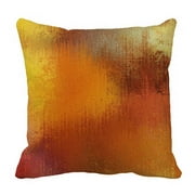 ECZJNT Orange Red Gold Beige Yellow Grey And Brown Blots Pillow Case Cover Set 16x16 Inch