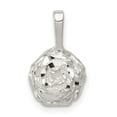 thumbnail image 4 of 925 Sterling Silver Rose Charm Pendant, 4 of 5