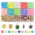 thumbnail image 3 of Juego de arcilla polimérica Gloria para mujeres y niñas accesorios para joyas 600 piezas 10 colores Colgante de joyería, 3 of 9