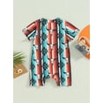 thumbnail image 4 of Bagilaanoe Newborn Baby Girl Boys Jumpsuit Print Short Sleeve Bodysuit 3M 6M 12M 18M Infant Summer One Piece Romper, 4 of 7