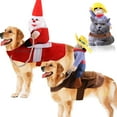 thumbnail image 2 of Christmas Dog Costumes Set Including Funny Santa Claus Costume Large Christmas Dog Clothes , Santa Pet Christmas Clothes for Dog Pet Costumes, 2 of 9