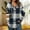 Navy, variant on LSLJS Hoodies for Women V-Neck Long SLeeve Flannel Pullover Shirts Casual Loose Plaid Printed Shirts Hoodies Fall Outfits, S-2XL
