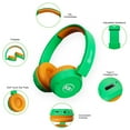 thumbnail image 3 of Contixo On-Ear Kids Wireless Headphones, Built-In Mic, Foldable, Adjustable Headband, iPhone, iPad, Android & Gaming Devices -  Green/Orange, 3 of 8