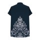 thumbnail image 4 of Xuyuer Vintage Style Raglan Sleeve Button Top - Women's Fashion Casual Printed V-Neck Loose Sleeve Blouse for Weekend Outings, Retro Inspired Spring Summer Fashion & Boho Chic Wardrobe Staple, 4 of 5