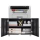 thumbnail image 2 of QinaQin Mueble metálico para impresora de oficina en casa, gabinete móvil con 2 puertas y repisa ajustable para organizar equipo y suministros, 2 of 8