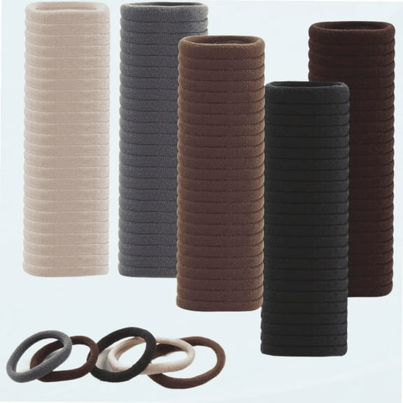 100 PcsHair Ties Cotton Hair Ties Soft Hair Ties Ouchless Hair Ties for Thick Ponytail Holders No Pull Hair Ties for Women Hair Elastics No Damage Pony Tail Bands Hair Bands for Girls
