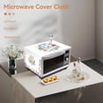 thumbnail image 2 of Microwave Oven Cover, Dustproof Cotton Machine Protector Anti-Dust Linen Fabric Microwave Dustproof Cloth Cover Decorative Kitchen Appliance Cover(Rabbit), 2 of 8