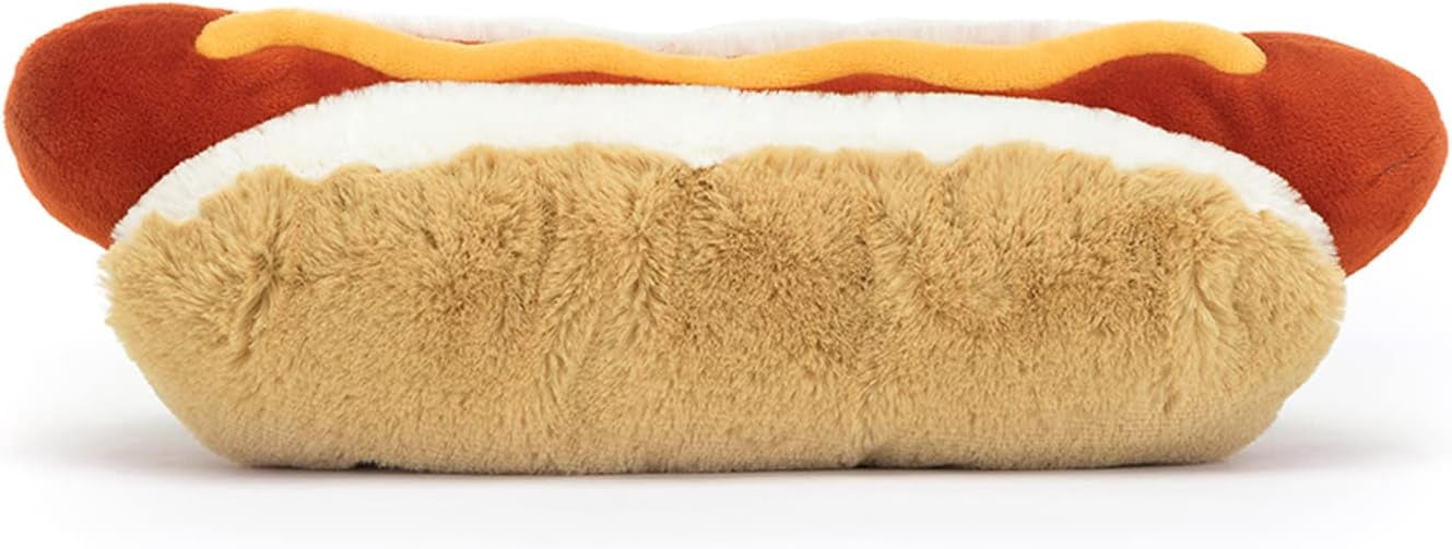 Jellycat Amuseables Hot Dog Stuffed Toy, 10 inches - Food Plush - Fun Gift Idea