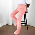 thumbnail image 6 of Womens Winter Sherpa Fleece Sweatpants High Waist Fuzzy Joggers Pants Thick Thermal Lounge Trousers With Pockets, 6 of 9