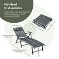 thumbnail image 3 of Costway Patio Folding Aluminum Lounge Chair Chaise Adjustable Back Armrest Headrest Black, 3 of 9