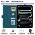 thumbnail image 6 of TECH CIRCLE for iPad Air 11 Inch Case 2024,iPad Pro 11 inch Case 4th/3rd/2nd/1st Gen,iPad Air 5th/4th Case with Pencil Holder Multi-Angle Viewing Stand Folio Smart Auto Sleep/Wake Cases,Blue, 6 of 6