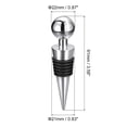 thumbnail image 2 of Unique Bargains Bouchons d'Étanchéité pour Bouteilles de Vin Réutilisables de Forme Conique Argent 4Pack, 2 of 6