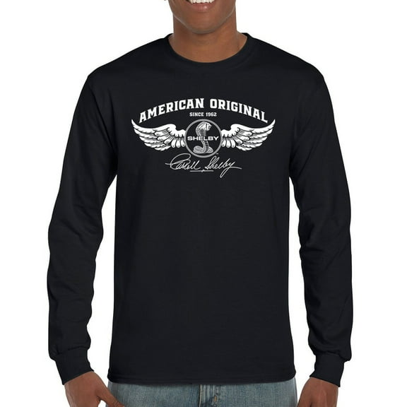 American Original Shelby Since 1962 Long Sleeve T-shirt Cobra Wings Classic Muscle Car GT500 Mustang Powered by Ford