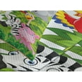 thumbnail image 4 of Ambesonne Cartoon Quilted Bedspread Set 3 Pcs, Zoo Mascots, Queen Size, Multicolor, 4 of 5