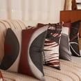 thumbnail image 2 of Set of 4 Throw Pillow Covers Modern Abstract Wine Red Stripes Gray Black White Acrylic Bold Grey Decorative Pillow Cases Home Decor Square 18x18 Inches Pillowcases, 2 of 6