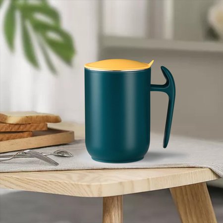 

550ml Insulated Coffee Mug with Lid Stainless Steel Coffee Cup Vacuum Coffee Tumbler with Handle Premium Thermal Coffee Mug Green