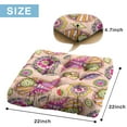 thumbnail image 7 of Boho Floor Cushion&nbsp;– 22x22 Inch Large Square Pillow, Dutch Velvet, Vintage Paisley Design for Meditation, Yoga & Home Decor (Ethnic Floral), 7 of 7
