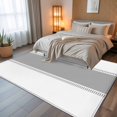 thumbnail image 5 of 6x9 Area Rugs, Gray Solid Color Texture Non-Skid Rubber Backing Large Rectangle Rugs - Living Room Bedroom Home Office, Simple Grey Stripes Indoor Floor Mat Carpets Washable Rug, 5 of 9
