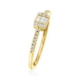 thumbnail image 3 of Ross-Simons 0.20 ct. t.w. Diamond Rectangular Cluster Ring in 10kt Yellow Gold, Women's, Adult, 3 of 7