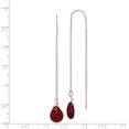 thumbnail image 2 of Boucles d'Oreilles Pendantes en Argent Sterling 925 à Cristaux Rouges en Forme de Goutte, 2 of 6