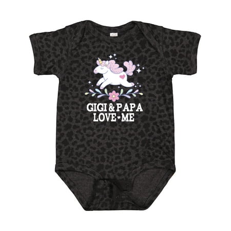 

Inktastic Gigi and Papa Love Me Girl Unicorn Gift Baby Girl Bodysuit