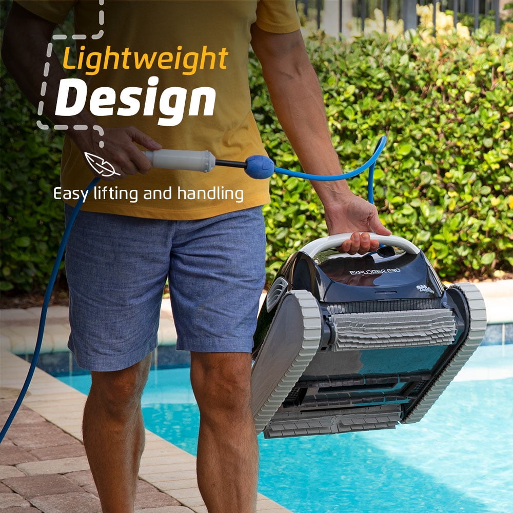 Dolphin (2026 Model) Explorer E30 Wi-Fi Robotic Pool Vacuum Cleaner Pools up to 50 FTin Length - Waterline Scrubber Brush