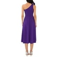 thumbnail image 4 of INSPIRE CHIC Women's One Shoulder Dresses Sleeveless Elegant Bow Cocktail Midi Dress S Purple, 4 of 7