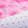 thumbnail image 6 of Junovo Fluffy Oval Rug Soft Tie Dye Area Rugs Shaggy Colorful Carpet Plush Bedside Carpet for Teen Dorm Baby Nursery,2.6 x 5.3ft,Pink, 6 of 7