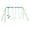 Green, variant on Outdoor Swing Sets Outsunny Metal Swing Set with Glider, Two Swing Seats and Adjustable Height, Outdoor Heavy Duty A-Frame Suitable for Playground, Backyard, Green,Swing Sets