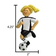 thumbnail image 6 of Personalized  Blonde Female Soccer Player Ornament in Black Uniform 1 Count - Ornaments by Elves, 6 of 10