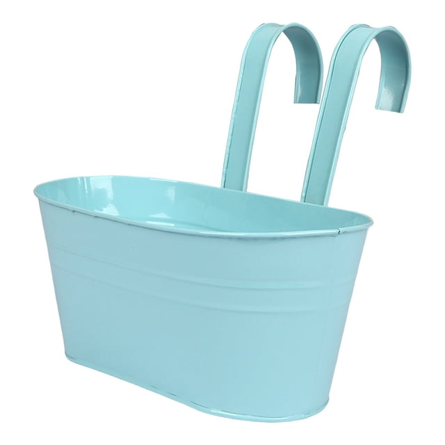 Hanging Flower Pots,Fence Hanging Planters,Balcony Railing Planters with Hook,Multicolor Hanging Bucket for Indoor/Outdoor Decoration Kilougeis
