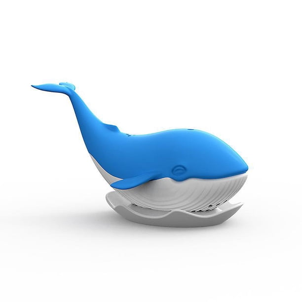 Filtro de bolsa de té de ballena de silicona Filtros de té de silicona de animal de ballena lindo Infusor de té - Colador de té Más empinado - Regalo ideal para los amantes del té Dos piezas