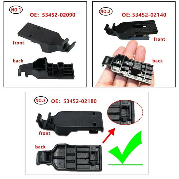 Hood Prop Rod Clamp Retainer Fit for 2015-2018 Toyota Corolla 53452-02180