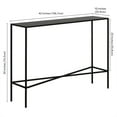 thumbnail image 3 of Evelyn&Zoe Henley 42" Wide Rectangular Console Table with Metal Top, Blackened Bronze, 3 of 5
