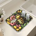 thumbnail image 7 of Ryvnso Bee Retro Flower Dish Drying Mat for Kitchen Countertop 18x24 Large Dish Pad Drainer Rack Dish Sink Mats, 7 of 7