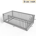 thumbnail image 5 of Bellemave Twin Montessori Bed Frame, Wood Twin Size Floor Bed with High Fence Rails, Twin Beds Frame for Bedroom Playroom (Gray), 5 of 8